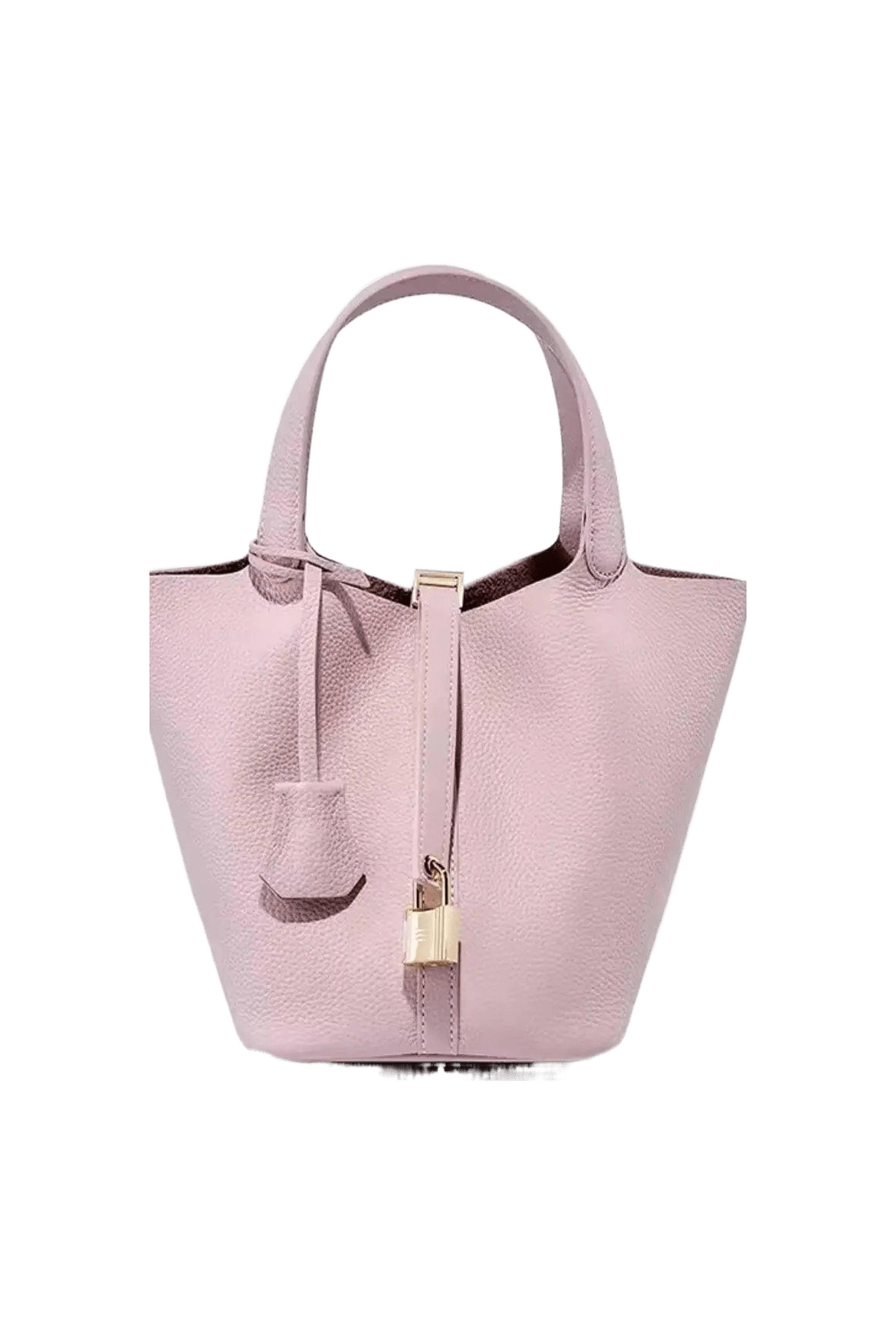 Luxe Bucket Bag mit Schlossdetail.