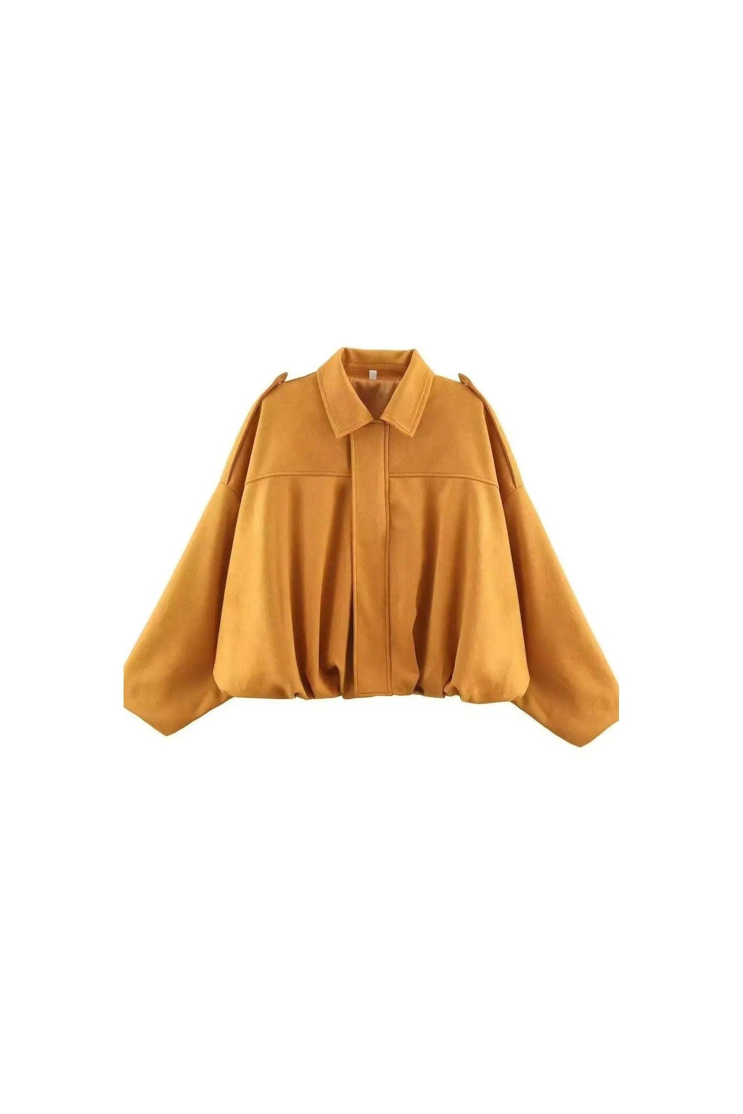 Oversized Jacke in Wildlederoptik.