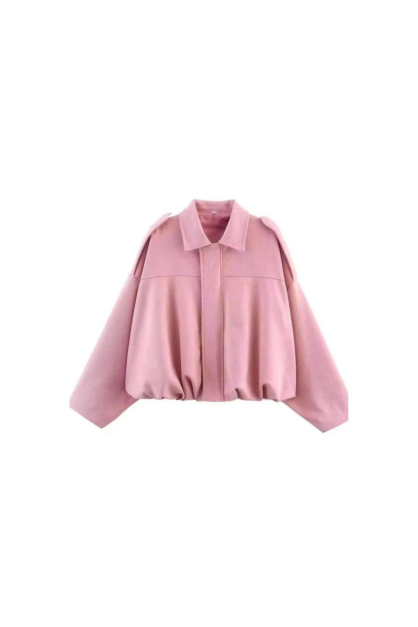 Oversized Jacke in Wildlederoptik.