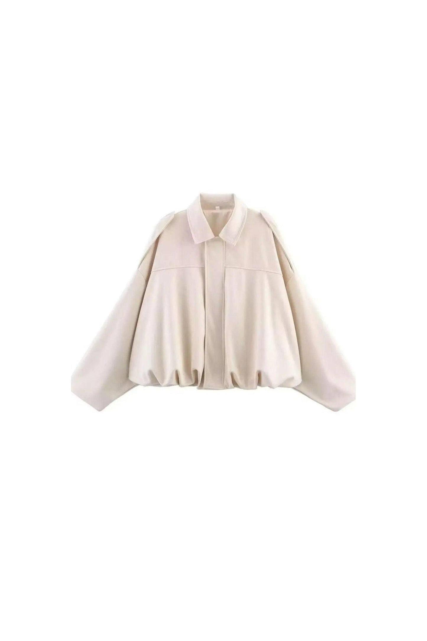 Oversized Jacke in Wildlederoptik.