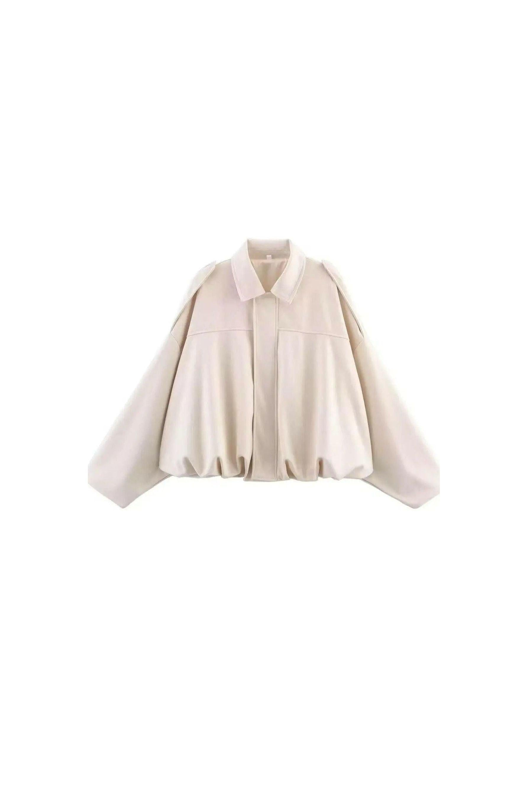 Oversized Jacke in Wildlederoptik.