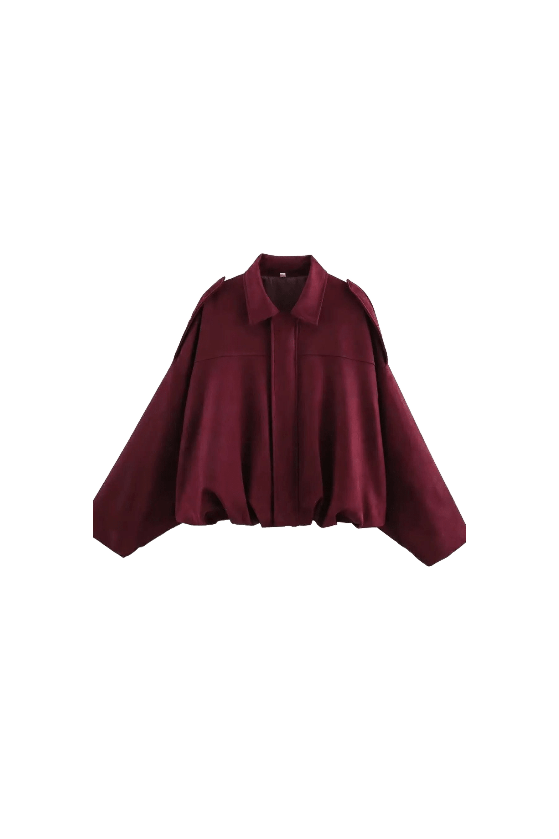 Oversized Jacke in Wildlederoptik.