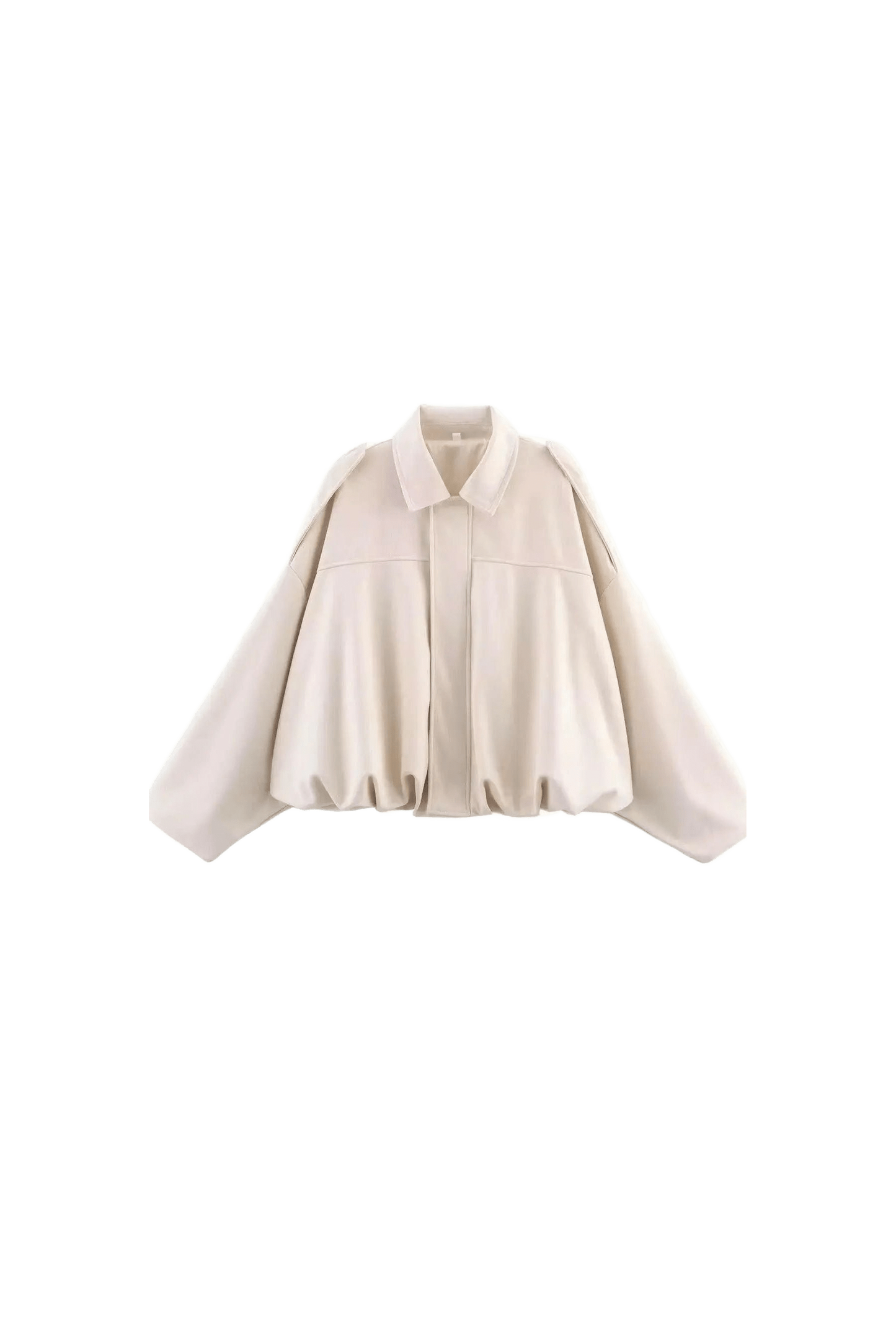 Oversized Jacke in Wildlederoptik.