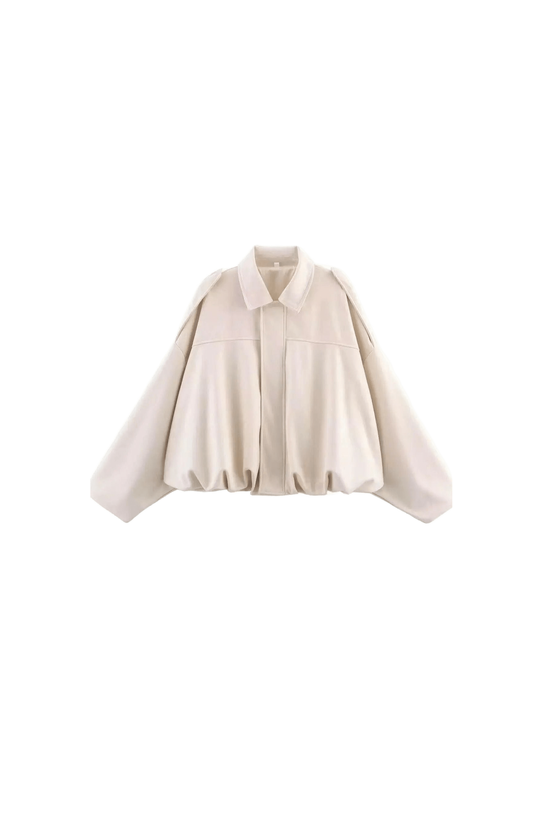 Oversized Jacke in Wildlederoptik.