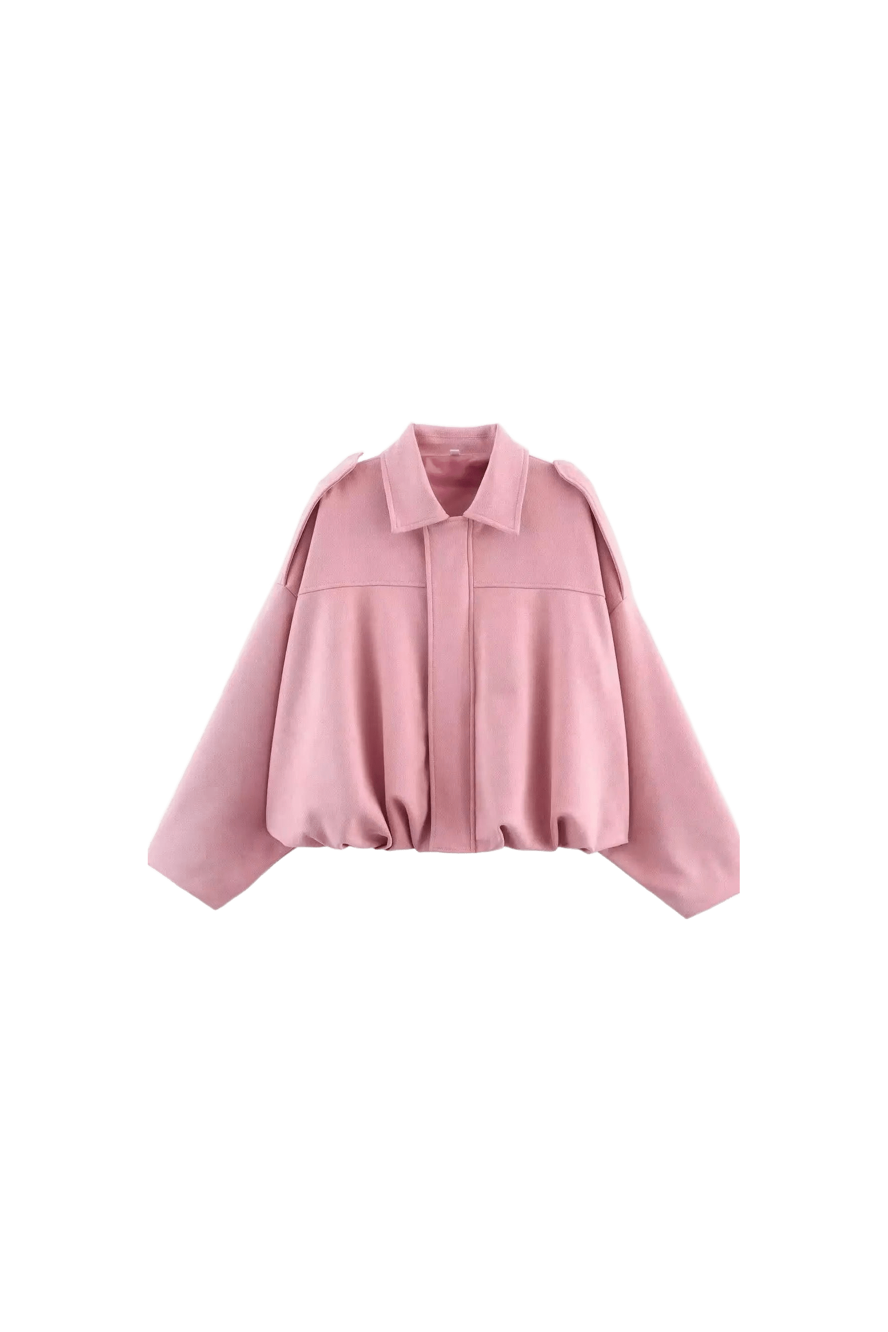 Oversized Jacke in Wildlederoptik.