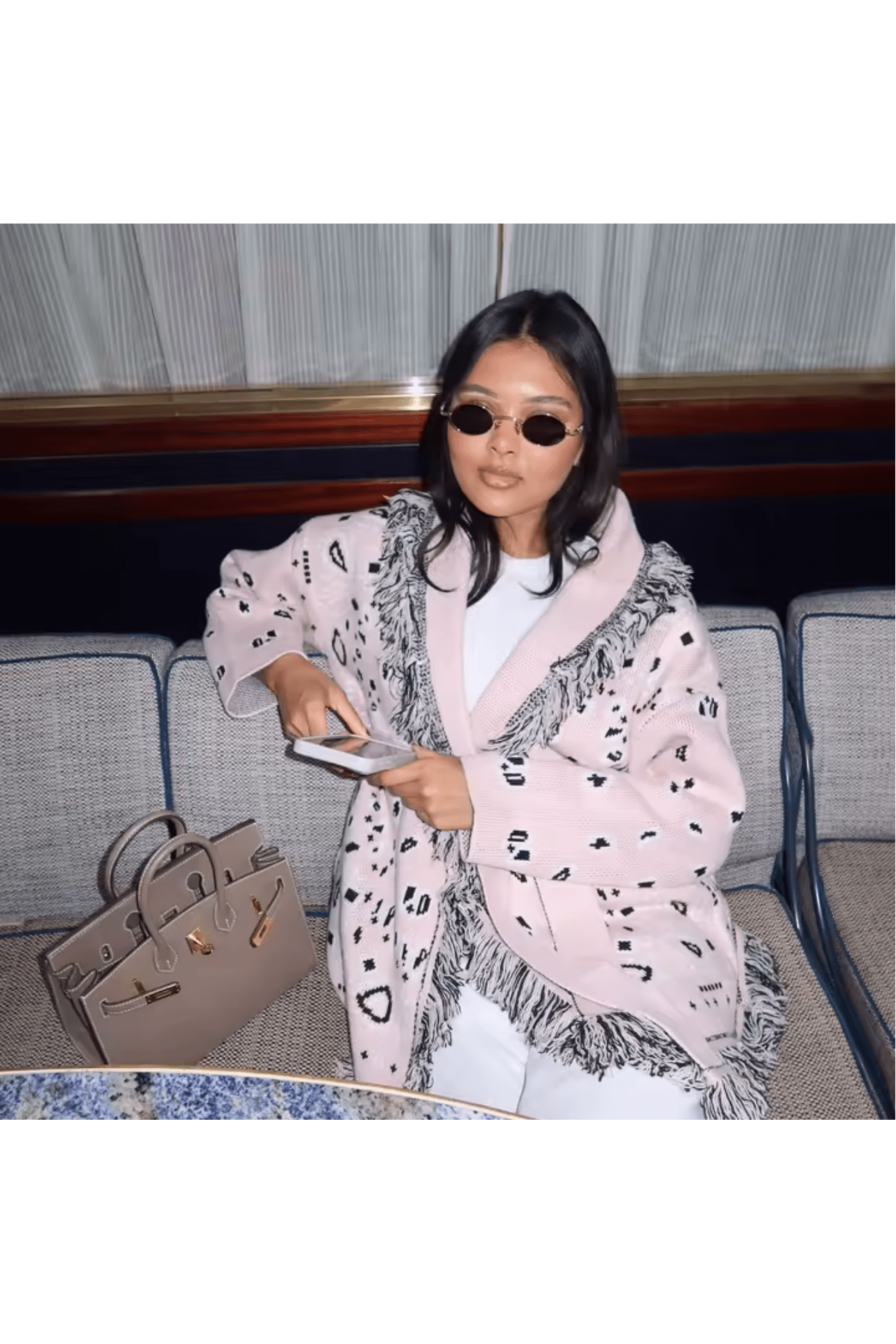 SIENNA - Wolljacke mit Bindegürtel.