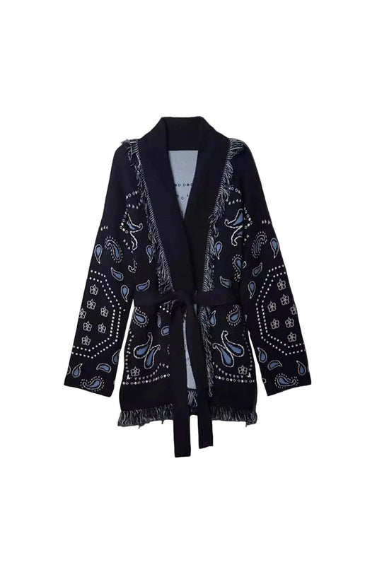 SIENNA - Wolljacke mit Bindegürtel.