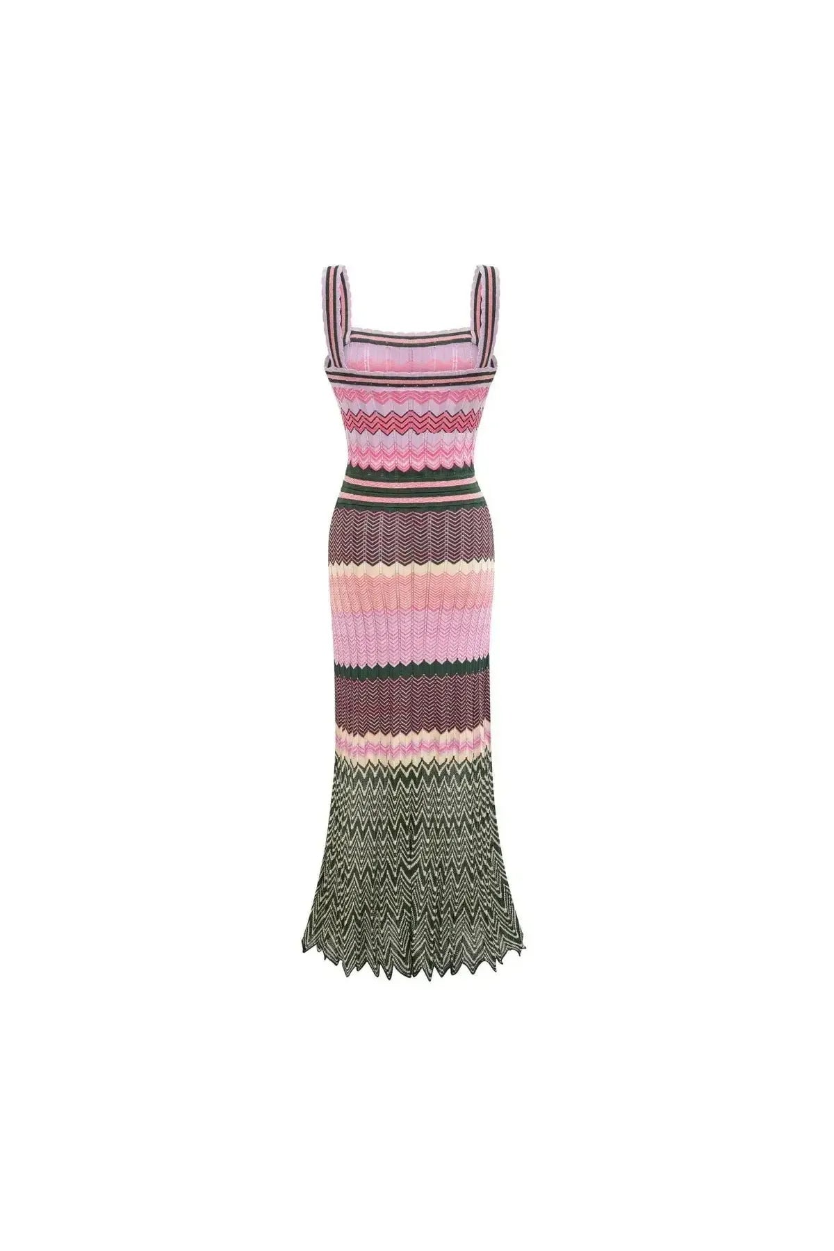 ZigZag Muse Knit Dress – Sunset Vibes.