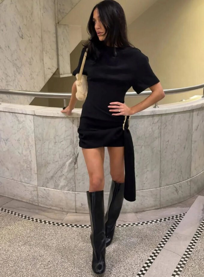 Elegance Noir Mini Dress - Besellics 