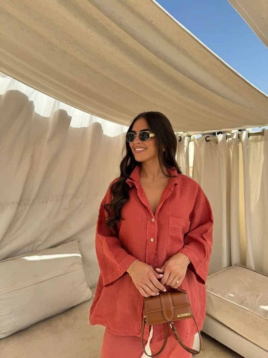 Amara Zweiteiliges Leinen-Set – Oversize-Look für entspannte Eleganz - Besellics