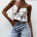 Blossom Glam Crop - Top: A Floral Fusion of Style, Comfort, and Elegance - Besellics