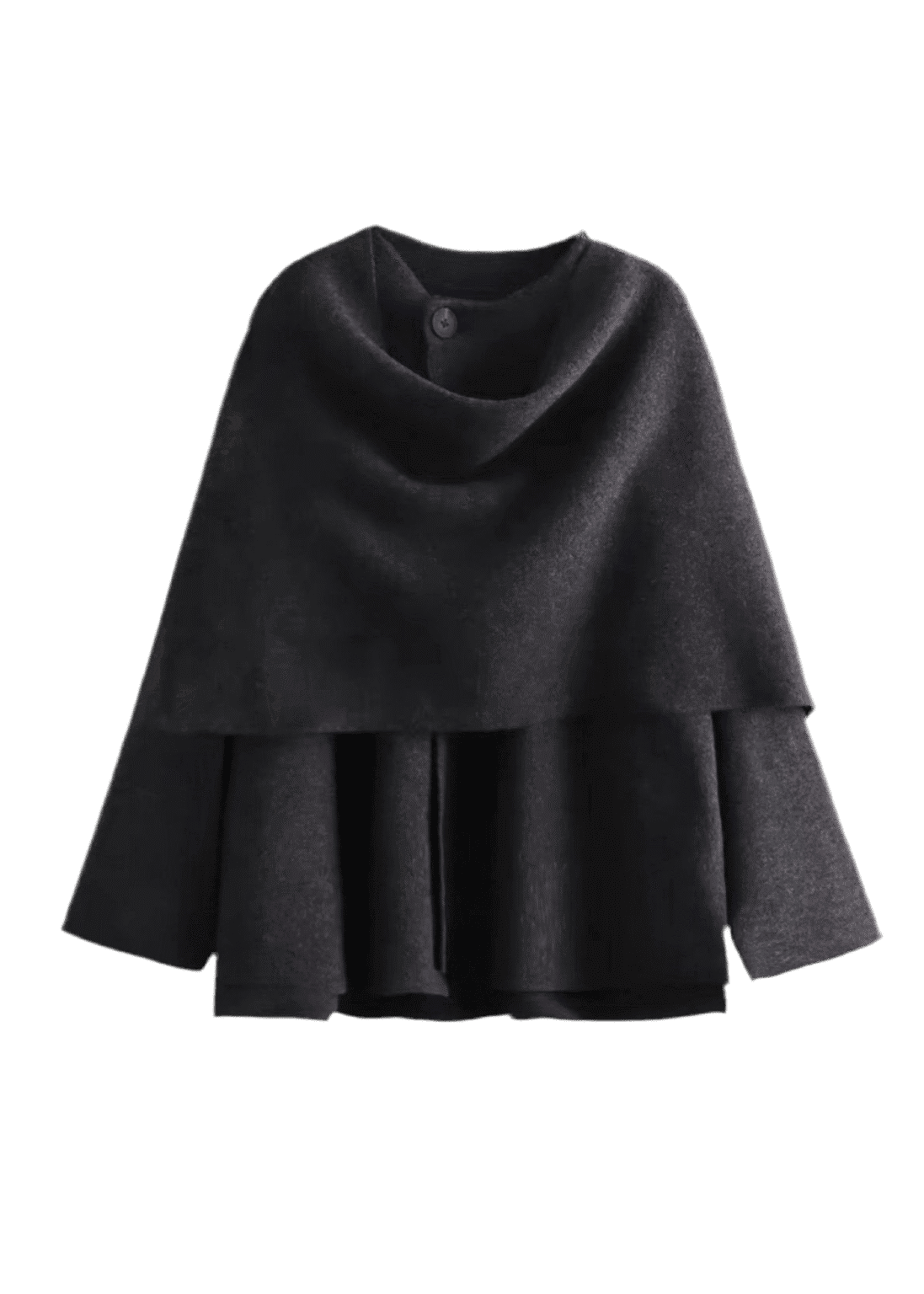 Button wool cape - Besellics