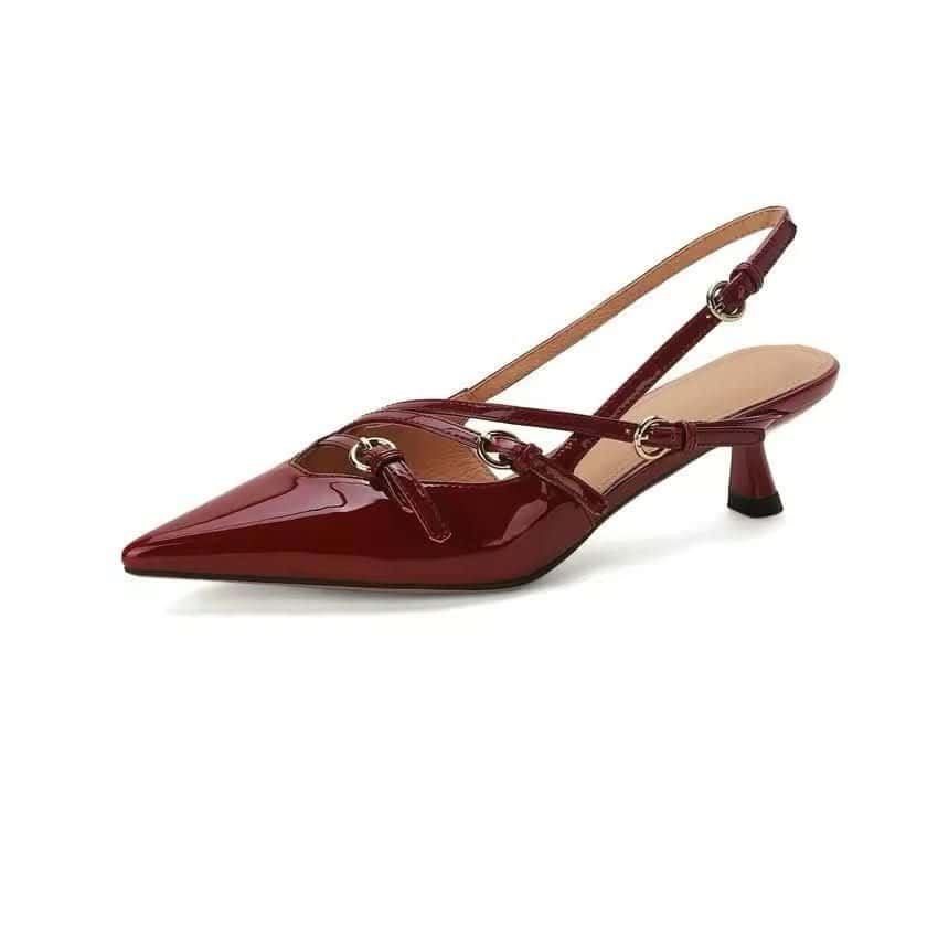 Crimson Chic Slingbacks - Besellics