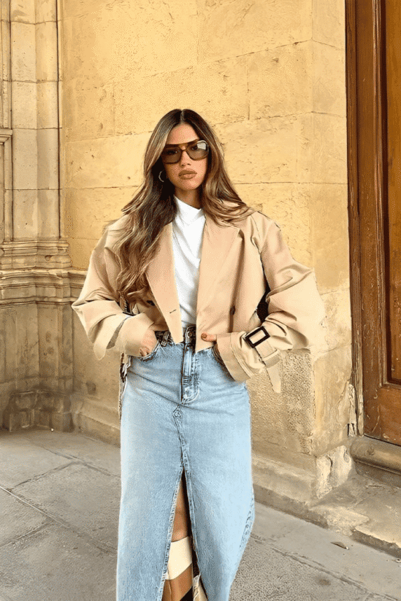 Cropped Trench - Besellics