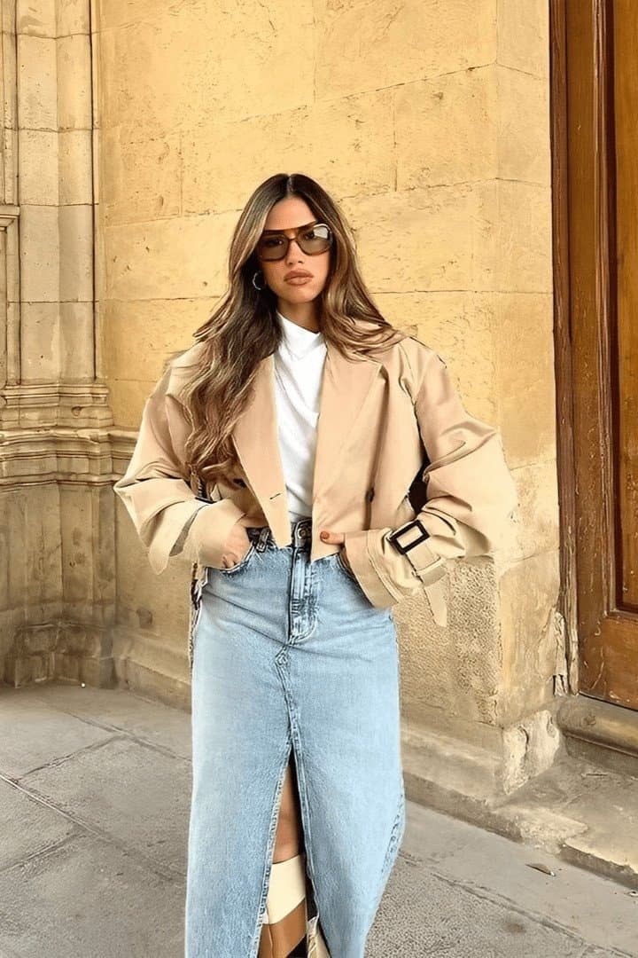 Cropped Trench - Besellics
