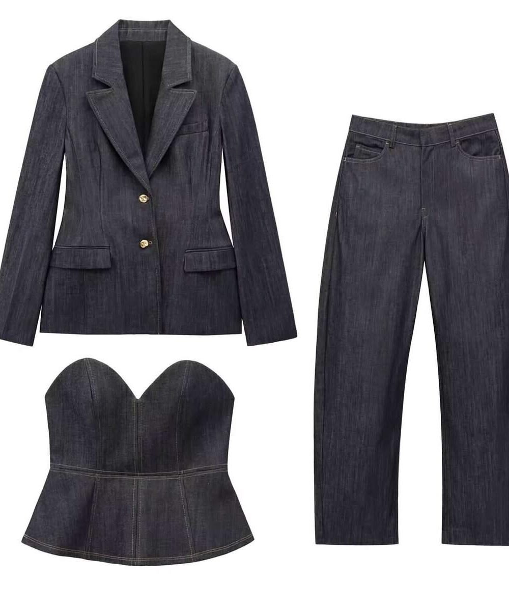 Denim Elegance Damen Set 3-teilig