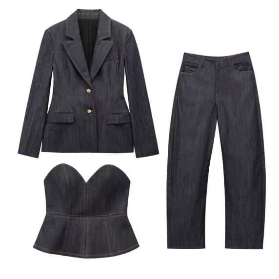 Denim Elegance Damen Set 3-teilig