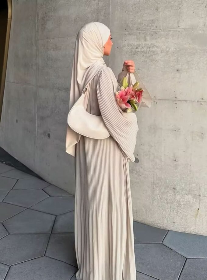 Elegant Pleated Gown - Besellics 