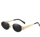 Goldene Retro Sonnenbrille Damen Herren