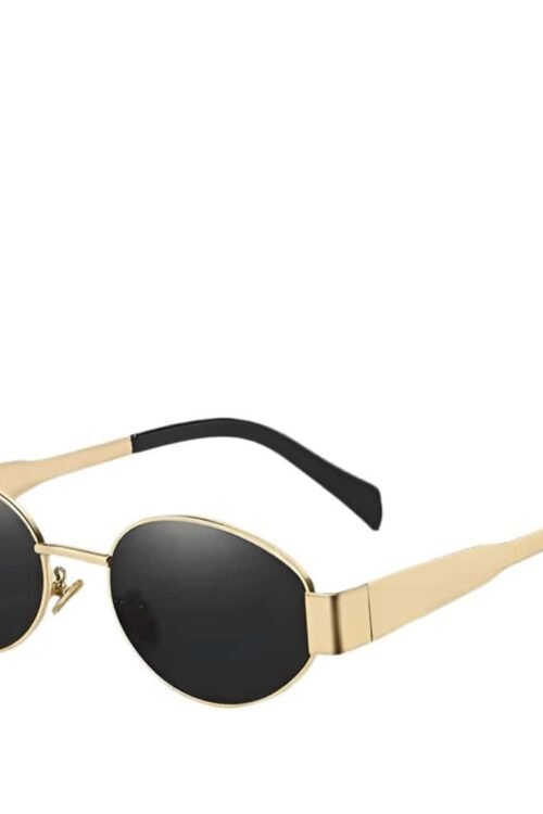 Goldene Retro Sonnenbrille Damen Herren