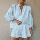 Isla Leinen-Set mit Volants – Sommerleicht & Elegant - Besellics