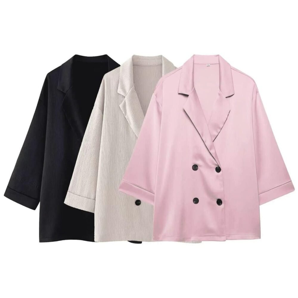 Luxury Lounge 3-Teiler – Blazer & Wide-Leg Hose - Besellics