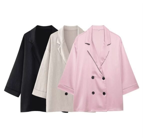 Luxury Lounge 3-Teiler – Blazer & Wide-Leg Hose - Besellics