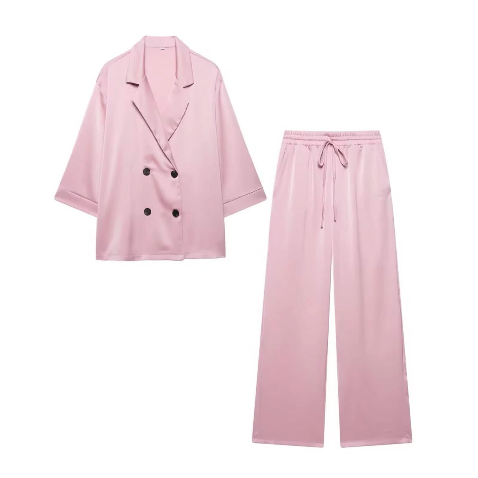 Luxury Lounge 3-Teiler – Blazer & Wide-Leg Hose - Besellics