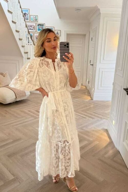 Maxikleid Élodie aus Spitze - Weißes Traumkleid online kaufen