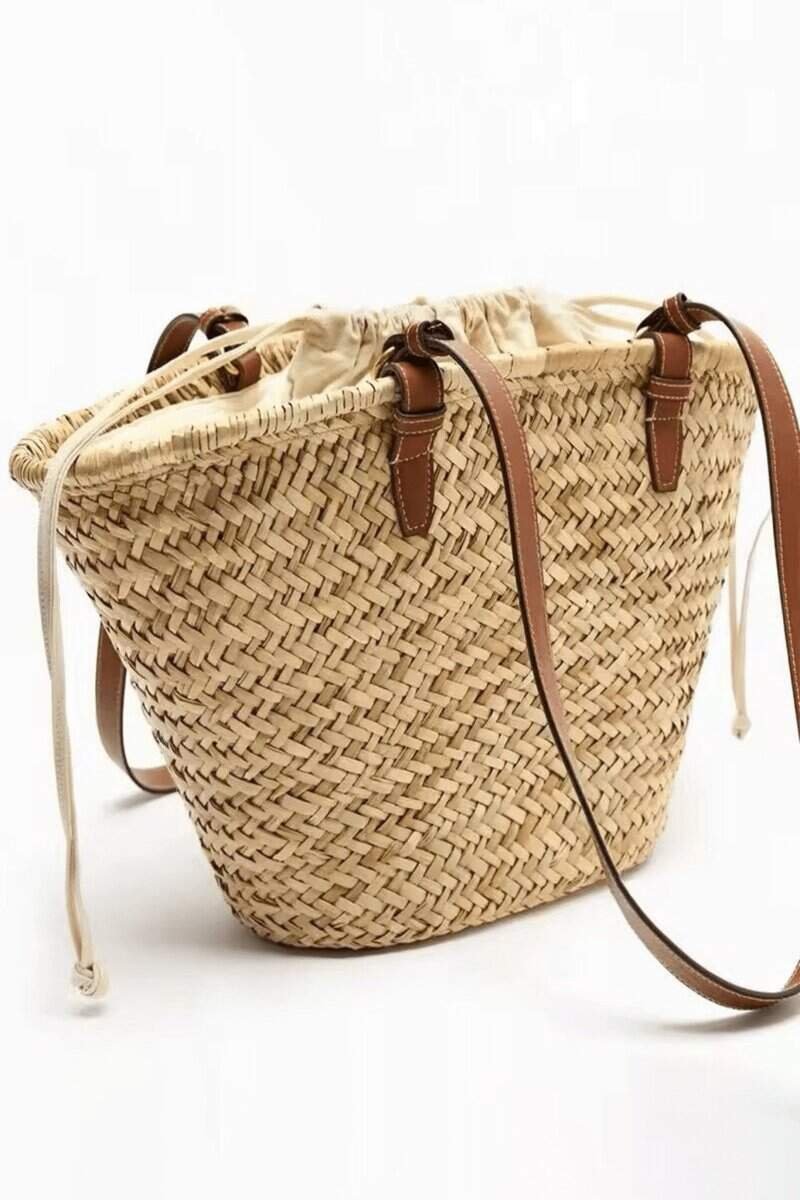 Nautical Chic Straw Tote: Stylish, Functional, and Timeless. - Besellics