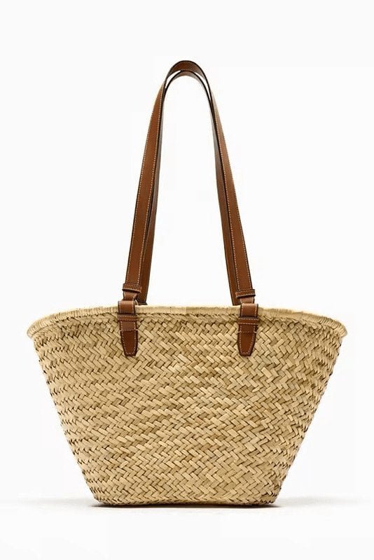 Nautical Chic Straw Tote: Stylish, Functional, and Timeless. - Besellics