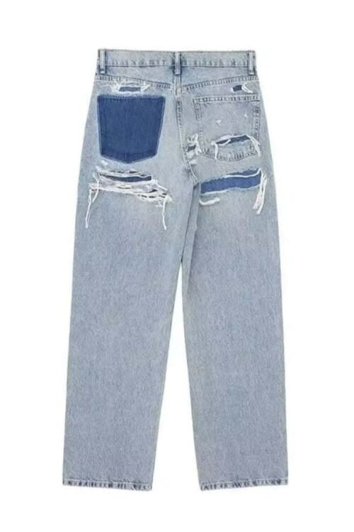 Ripped Jeans Damen High Waist Denim