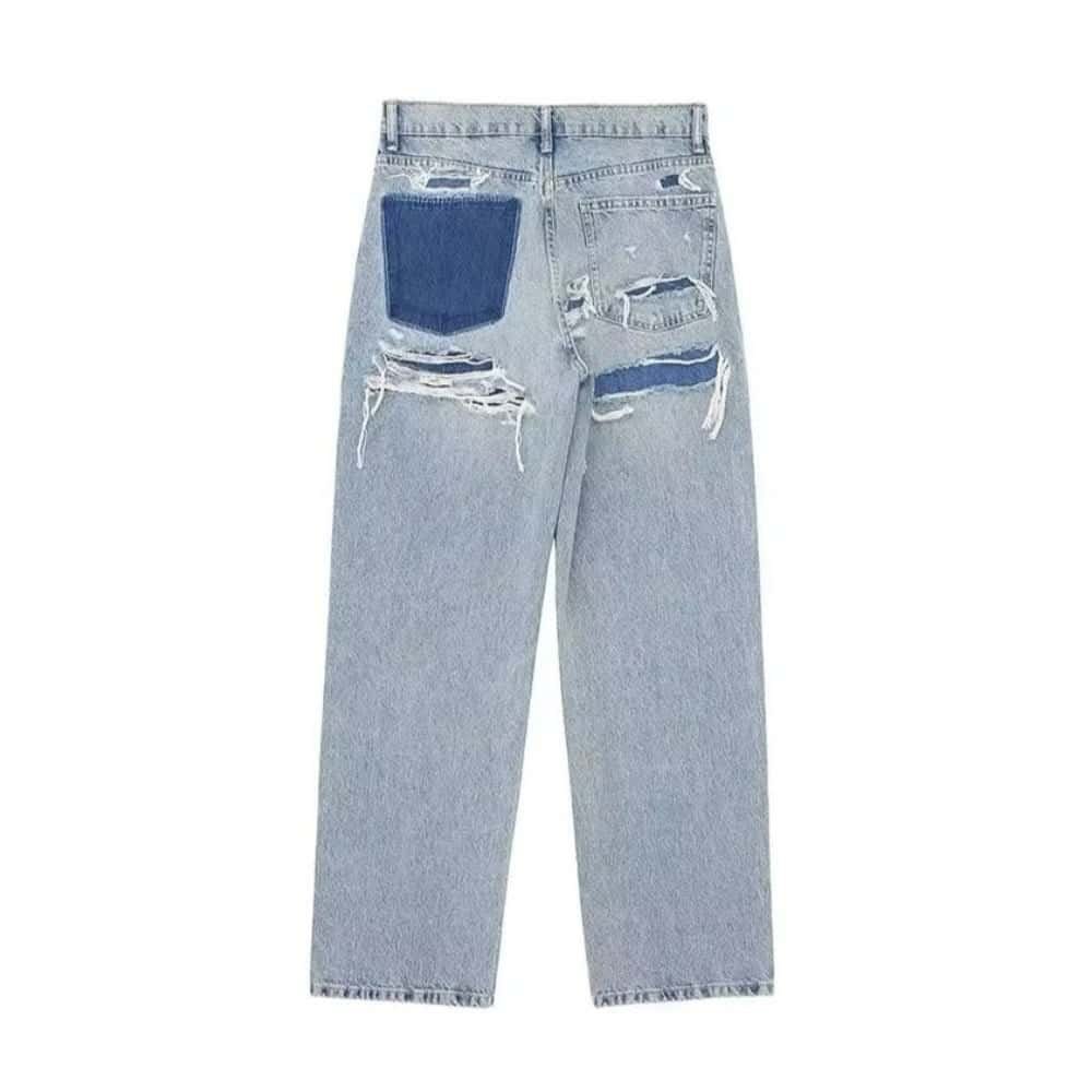 Ripped Jeans Damen High Waist Denim