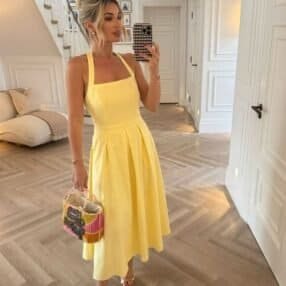 Sonnenkleid Lumière in Zitronengelb – elegantes Damenkleid