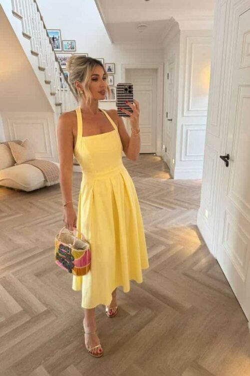 Sonnenkleid Lumière in Zitronengelb – elegantes Damenkleid