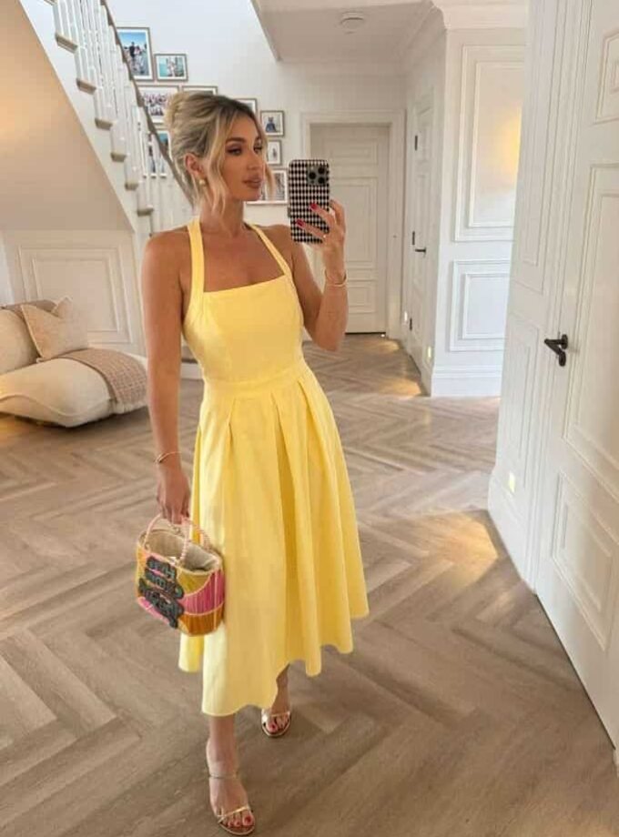 Sonnenkleid Lumière in Zitronengelb – elegantes Damenkleid