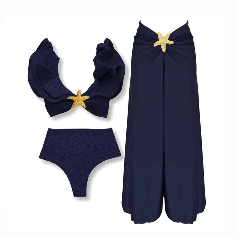 Starfish Bikini Set Damen gold Seestern