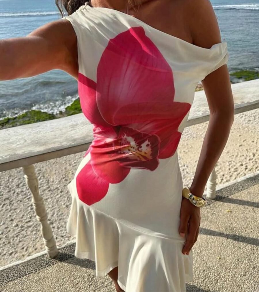 Asymmetrisches One-Shoulder-Kleid