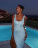 Amalfi Breeze Dress figurbetontes Maxikleid
