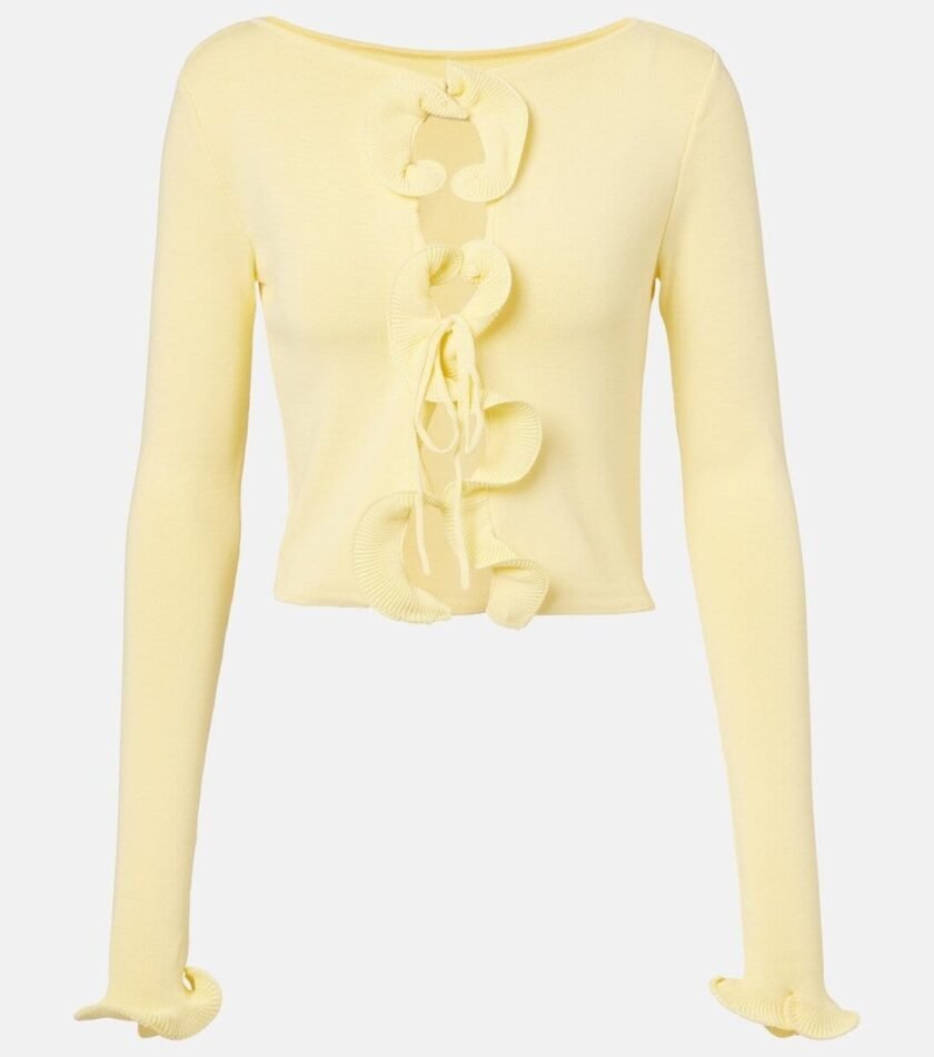 Fleur Soft Knit - Rüschenjäckchen mit Schnürung - Image 2