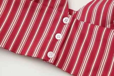 Zweiteiler Damen Rot Weiß – Sommer-Set mit Streifen