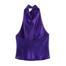 Satin Drape Neck Top – Eleganz trifft auf modernen Minimalismus