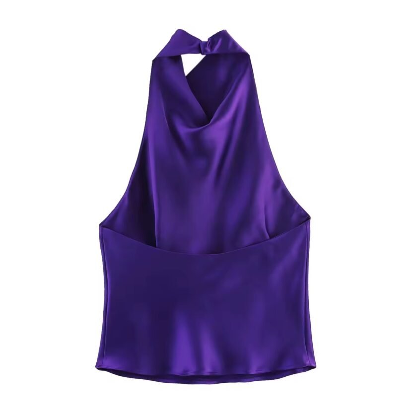 Satin Drape Neck Top – Eleganz trifft auf modernen Minimalismus - Image 4