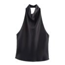 Satin Drape Neck Top – Eleganz trifft auf modernen Minimalismus