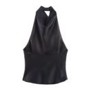 Satin Drape Neck Top – Eleganz trifft auf modernen Minimalismus