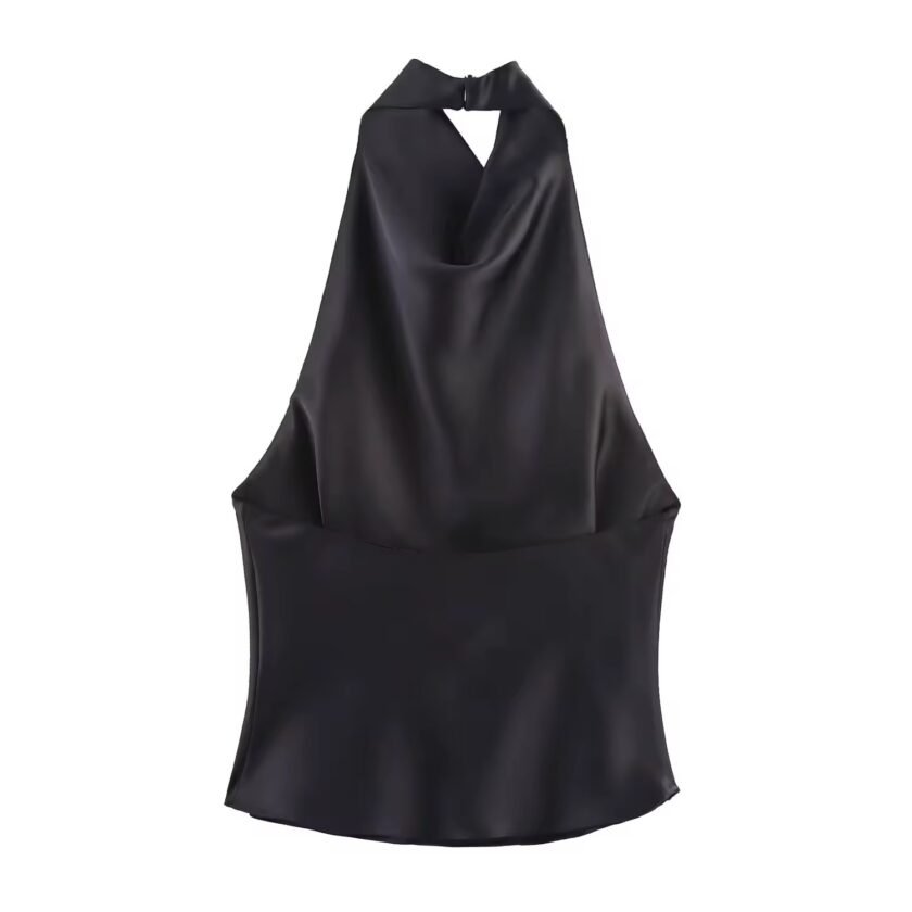 Satin Drape Neck Top – Eleganz trifft auf modernen Minimalismus - Image 6