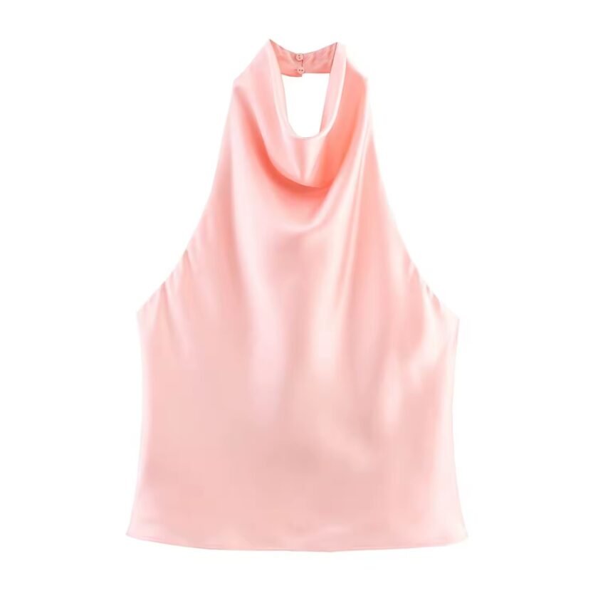 Satin Drape Neck Top – Eleganz trifft auf modernen Minimalismus - Image 7