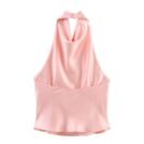 Satin Drape Neck Top – Eleganz trifft auf modernen Minimalismus