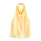 Satin Drape Neck Top – Eleganz trifft auf modernen Minimalismus