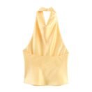 Satin Drape Neck Top – Eleganz trifft auf modernen Minimalismus